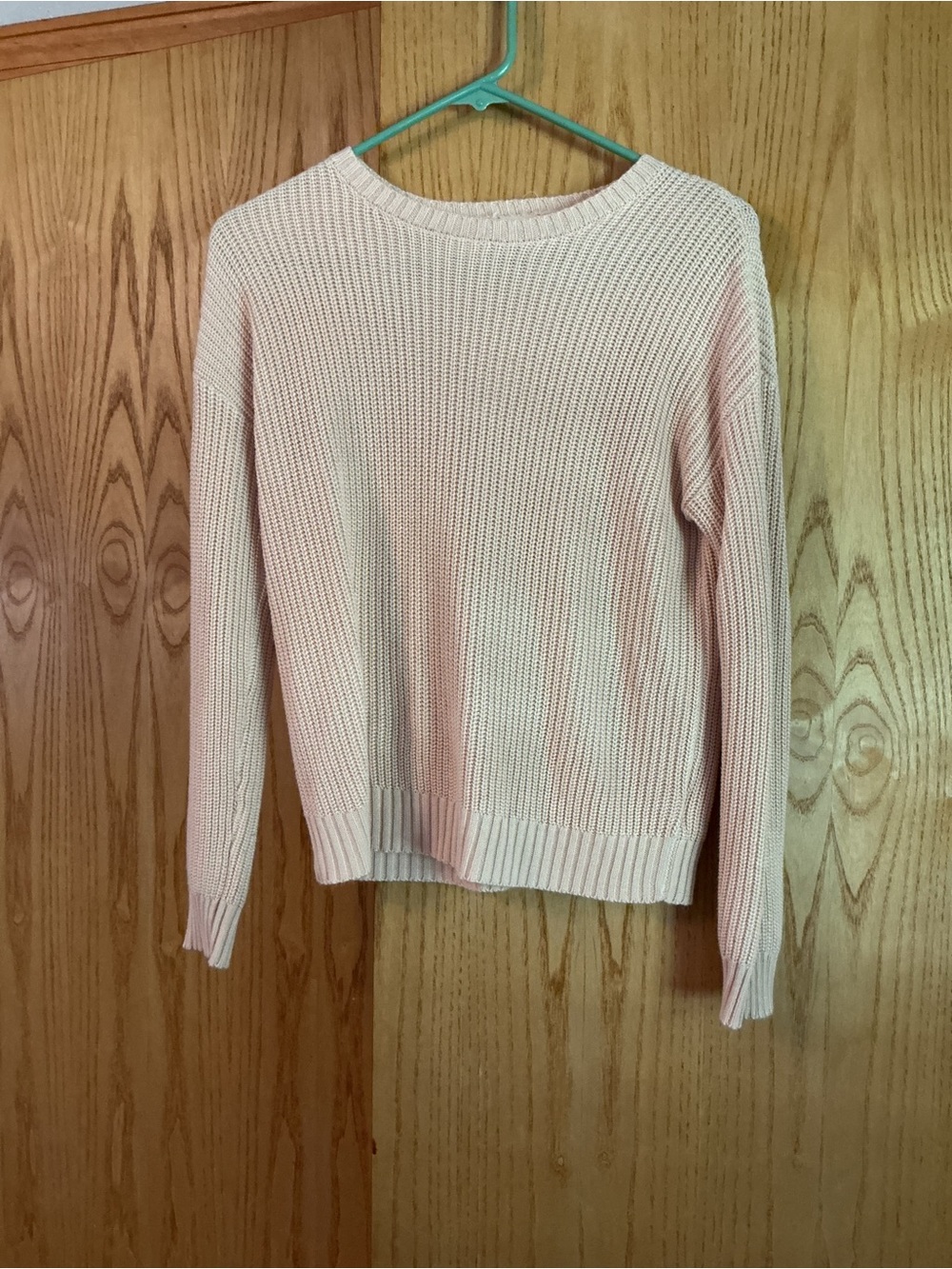 Copper Key Pale Pink Crew Neck Knit Sweater